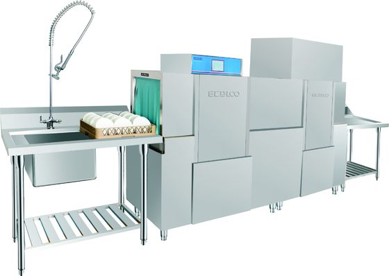 China Distribuidor estacionário da máquina de lavar louça 1900H 2600W 750D da cremalheira para dentro para cantinas do pessoal fornecedor