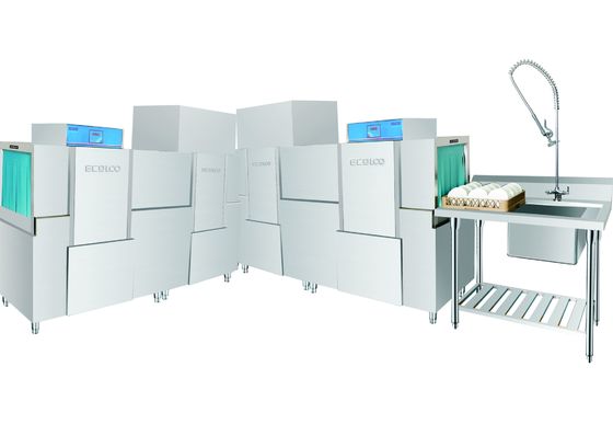 China distribuidor da máquina de lavar louça ECO-M260PH do transporte da cremalheira do hotel 20KW/56KW para dentro fornecedor