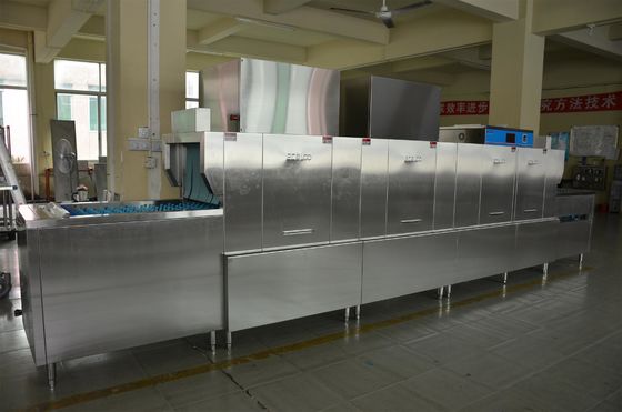 China Distribuidor dentro da máquina de lavar louça chain longa de aço inoxidável ECO-L580P2H2 para a cozinha central fornecedor