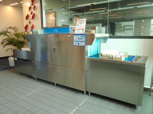 China a cozinha 180L chapeia a máquina de lavar, máquina de lavar louça comercial para a cafetaria 59KW fornecedor