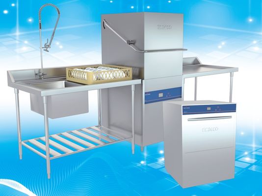 China máquina de lavar louça 6.5KW/anúncio publicitário comerciais de alta temperatura sob a máquina de lavar louça do dissipador fornecedor