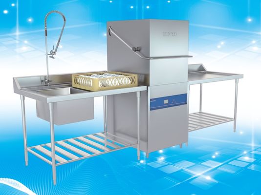 China Tipo máquina de lavar louça comercial da capa para a vida útil longa 1400H650W800D do restaurante fornecedor