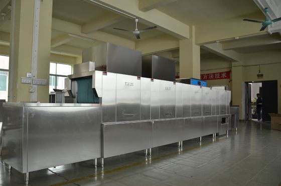 China distribuidor comercial de aço inoxidável da máquina de lavar louça de 1900H 7300W 850D para dentro para cantinas do pessoal fornecedor